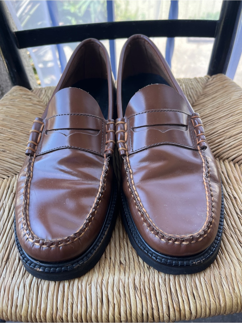 G.H. Bass & Co. Brown Leather Penny Loafers - Picture 2 of 7
